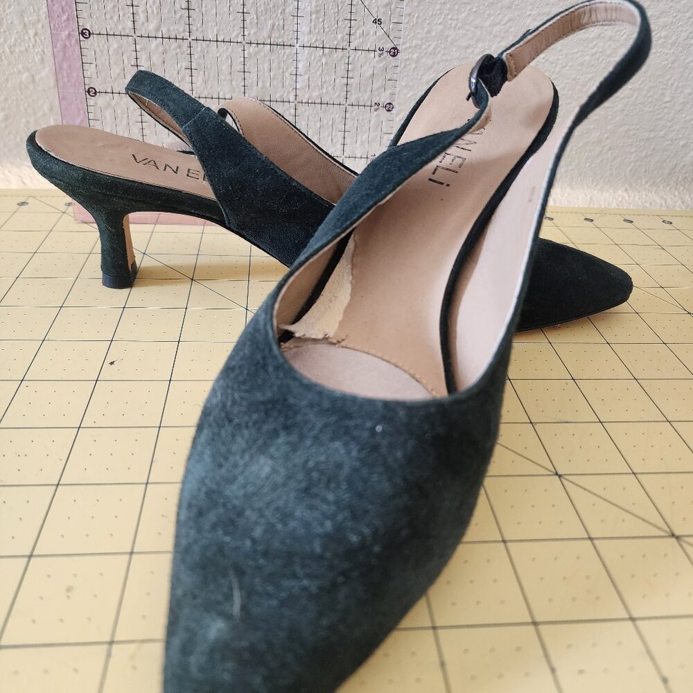 Vaneli 8N Dark Green Slingbacks